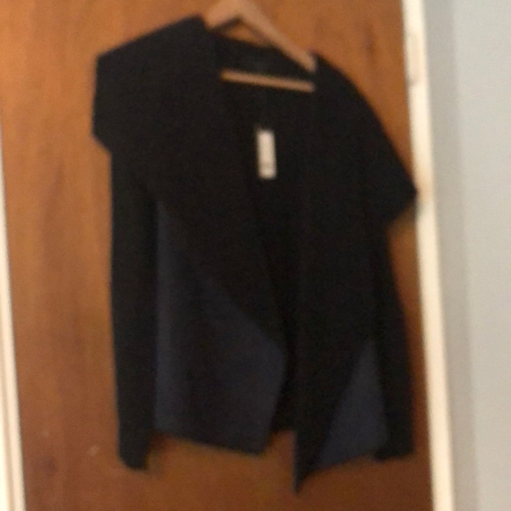 suedes sweater jacket  sweater sleeve and back